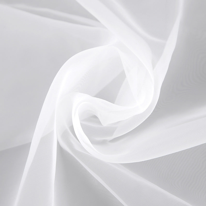 Spring European and American sexy perspective mesh long-sleeved top