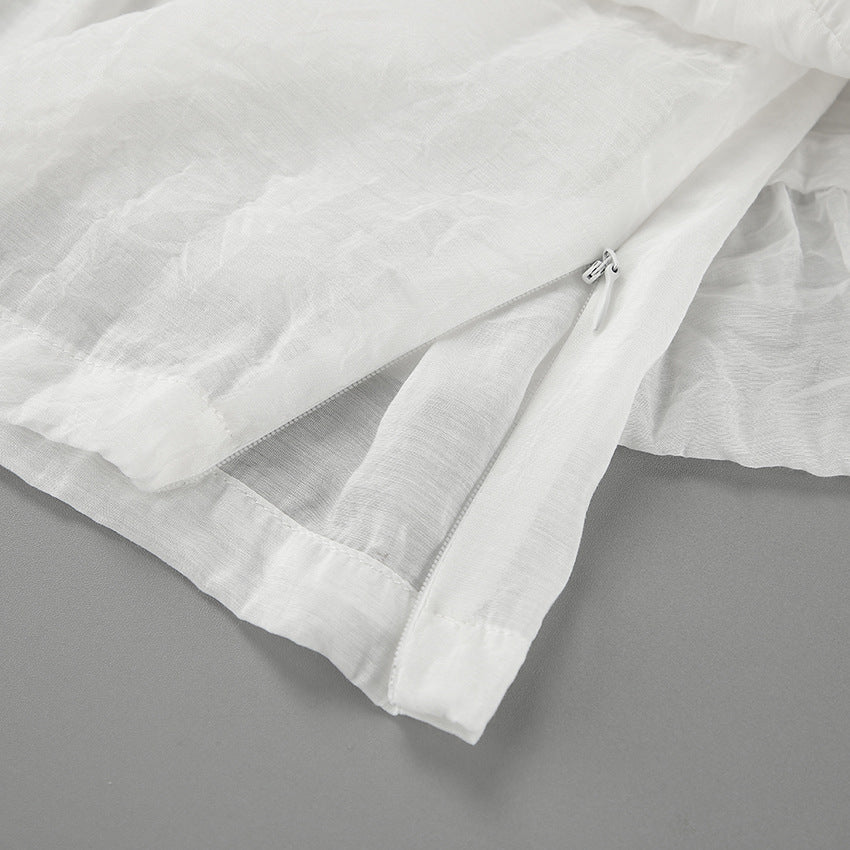 Summer new one-shoulder puff sleeve fashionable casual sexy shirt