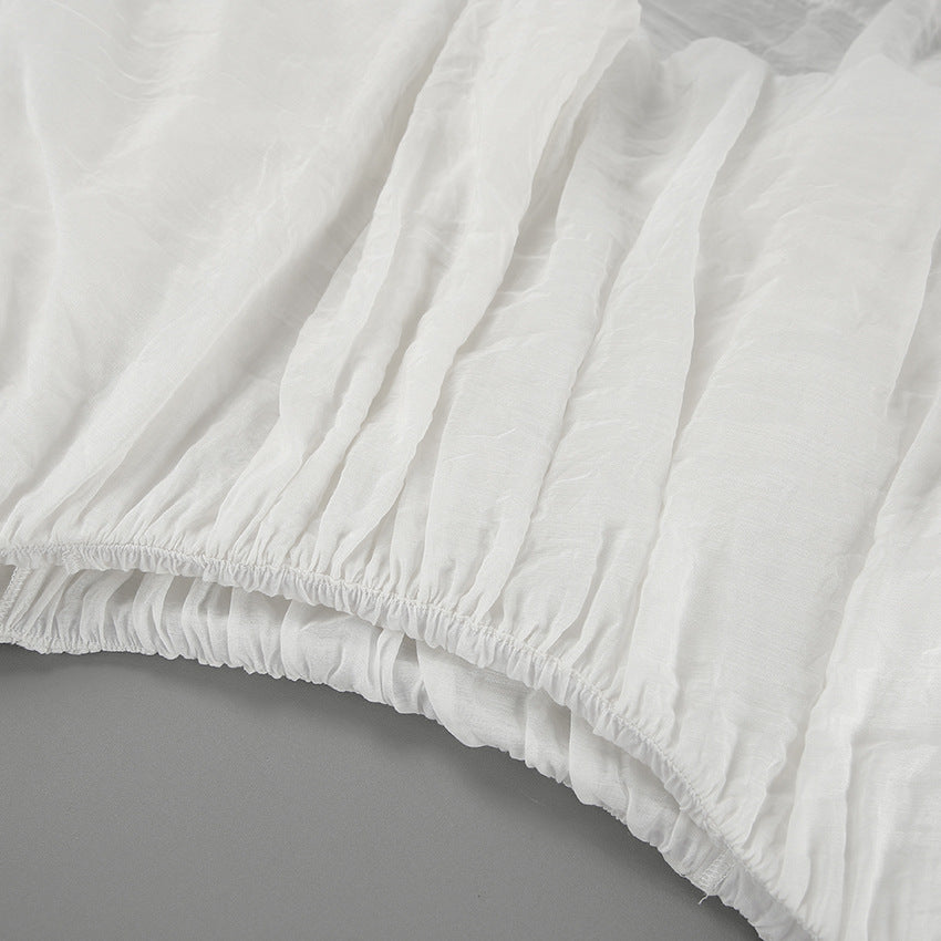 Summer new one-shoulder puff sleeve fashionable casual sexy shirt