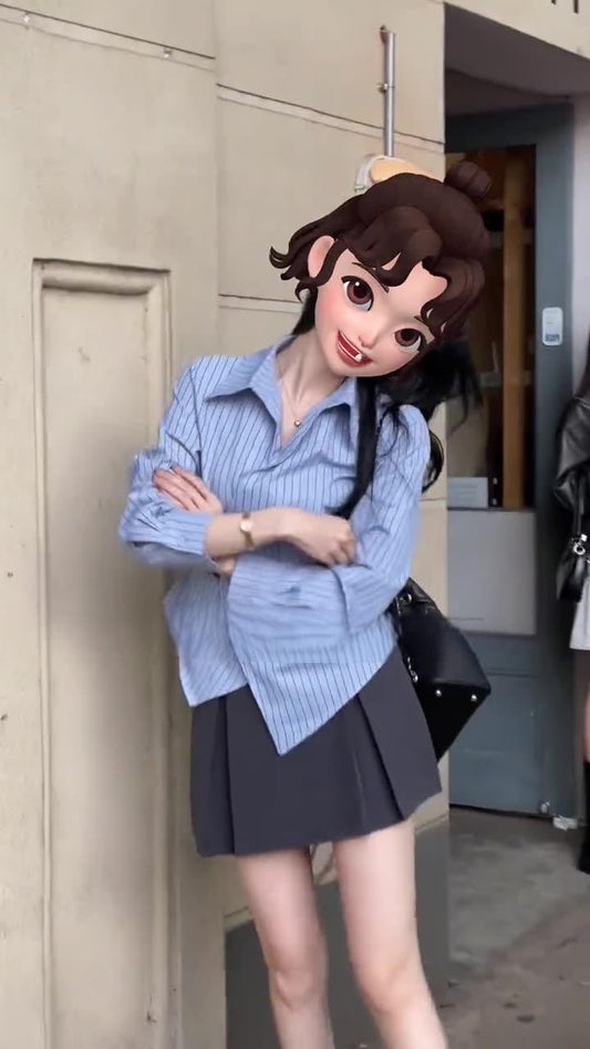 Korean style irregular waist shirt