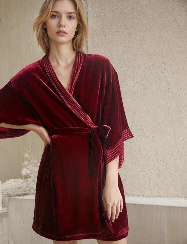 New autumn and winter mid-sleeve nightgown