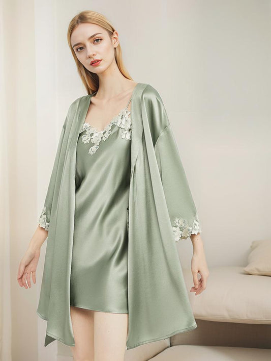 Silk home wear ladies high-end dressing gown
