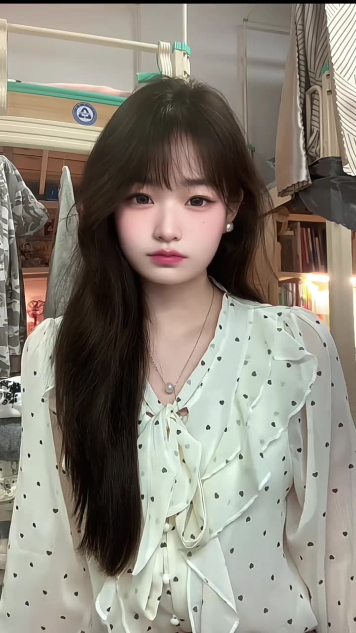 French high-end ruffled polka dot shirt