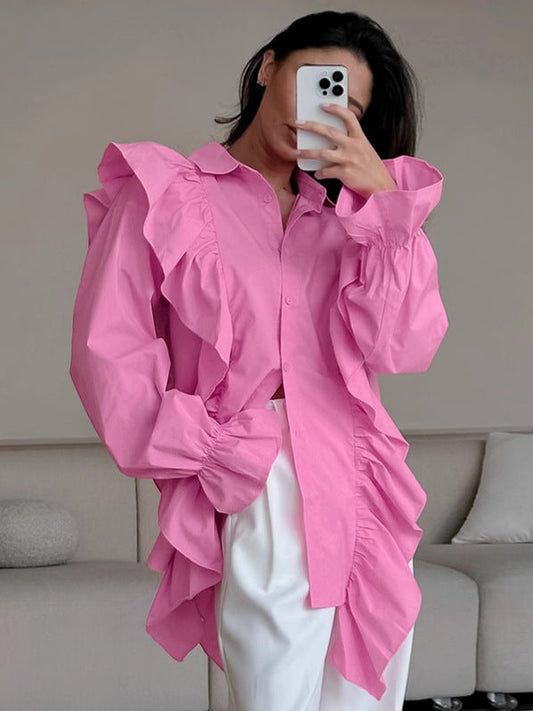 French shirt European and American fashion cross-border wholesale women's tops