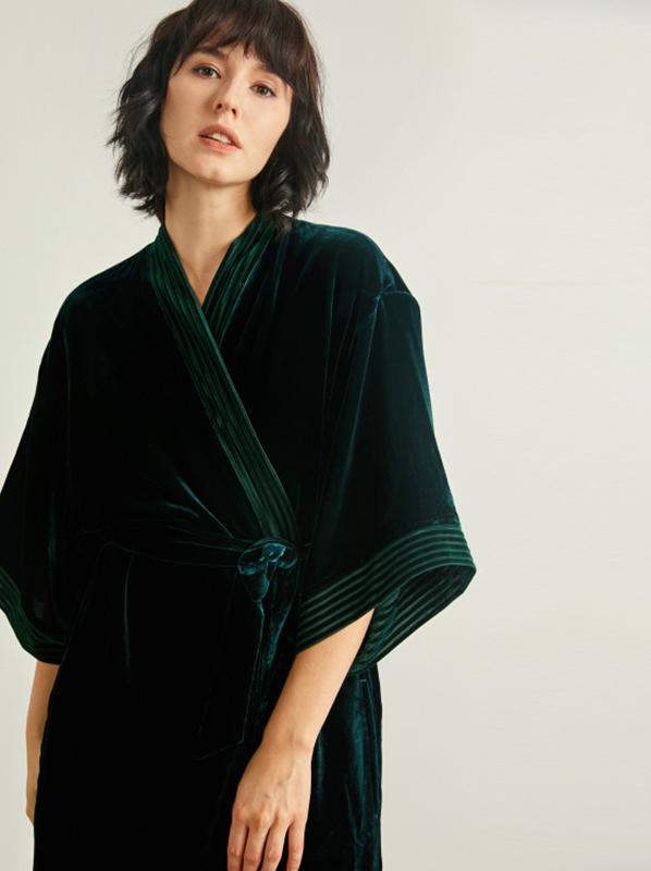 New autumn and winter mid-sleeve nightgown