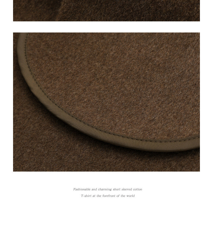 Men's winter thickened mid-length double-faced wool coat