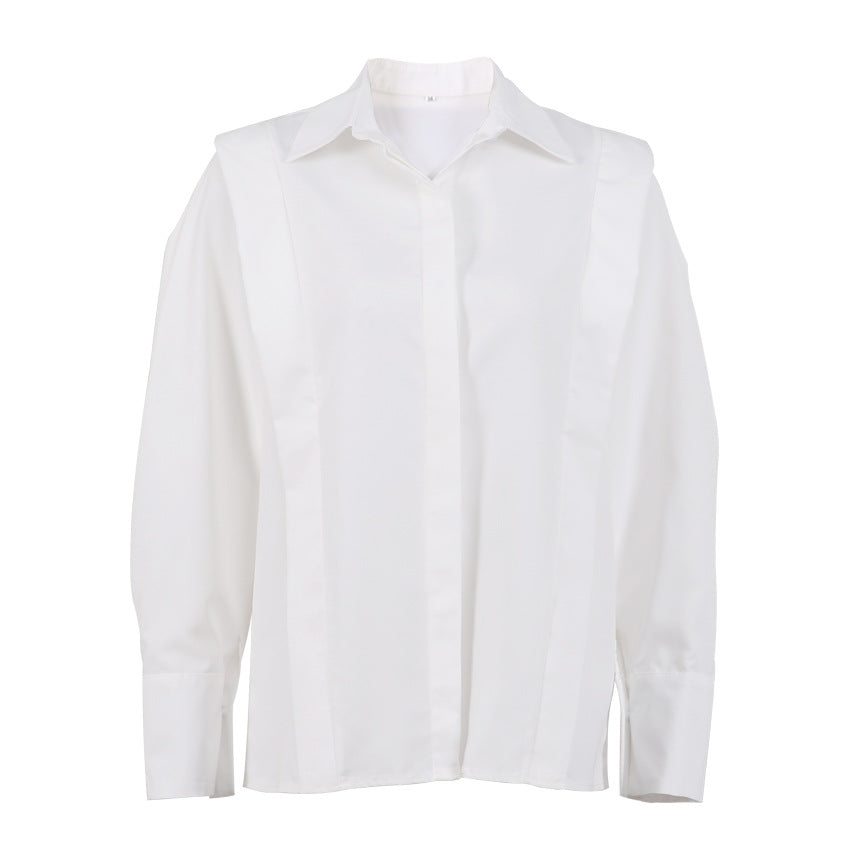 New style right shoulder white shirt