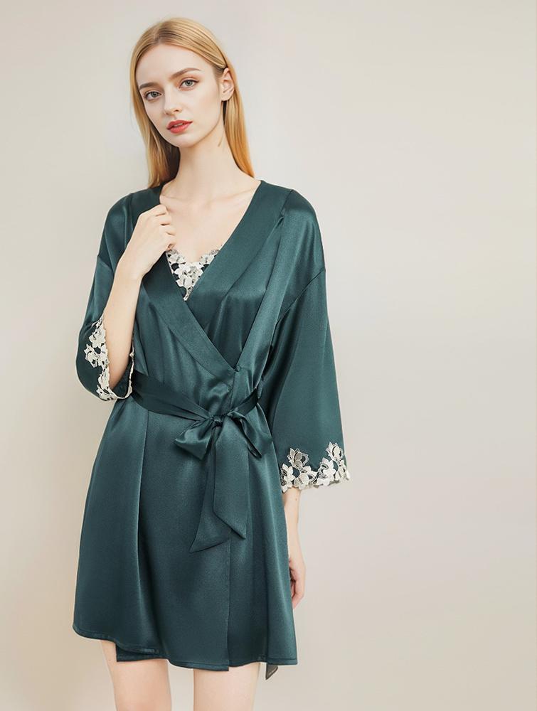 Silk home wear ladies high-end dressing gown