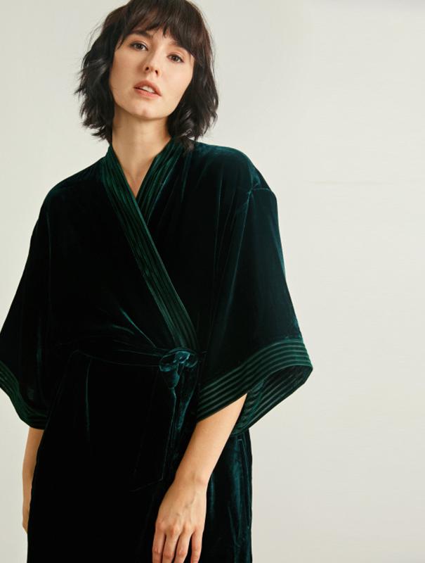 New autumn and winter mid-sleeve nightgown