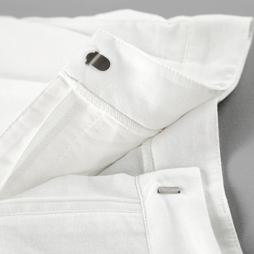 European and American design cotton and linen suit vest set