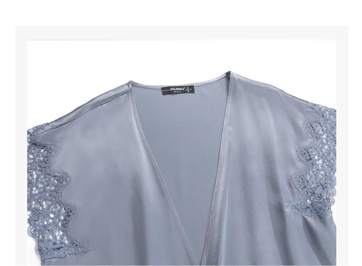 Silk suspender robe set